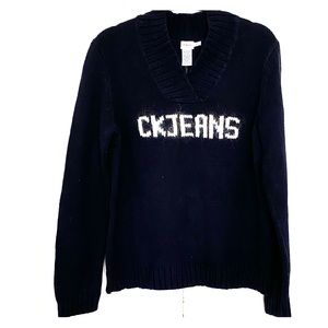 CALVIN KLEIN XL CK Jeans Navy Sweater VNeck